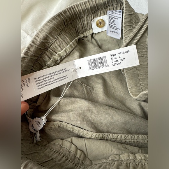 NWOT JAMES PERSE LINEN COTTON DRAWSTRING PANT - Picture 12 of 12